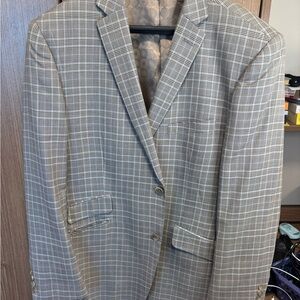 Men's Tan Plaid Blazer